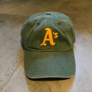 Oakland A’s Athletics green baseball cap hat vintage style American Needle